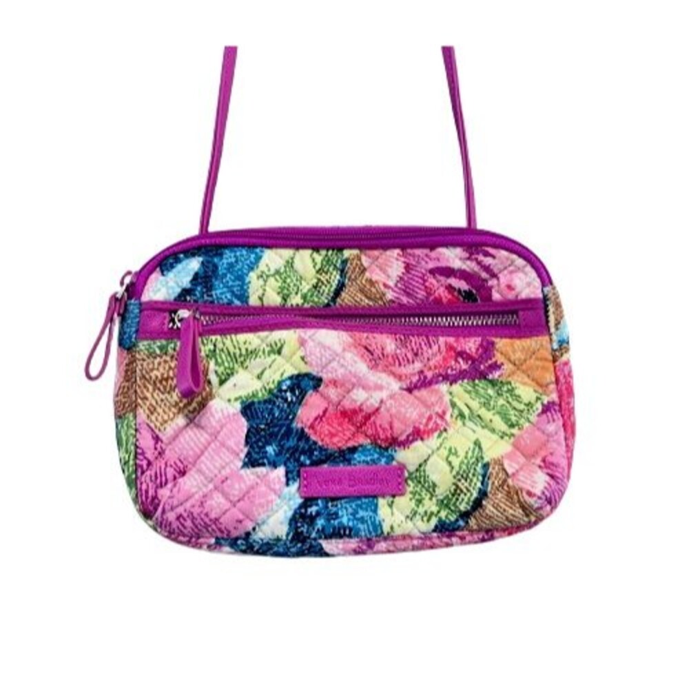 VERA BRADLEY Iconic RFID Little Crossbody Superbloom Pink Clean Cond. Preowned
